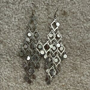 Silver Dangle Chandelier Earrings - Women Jewelry